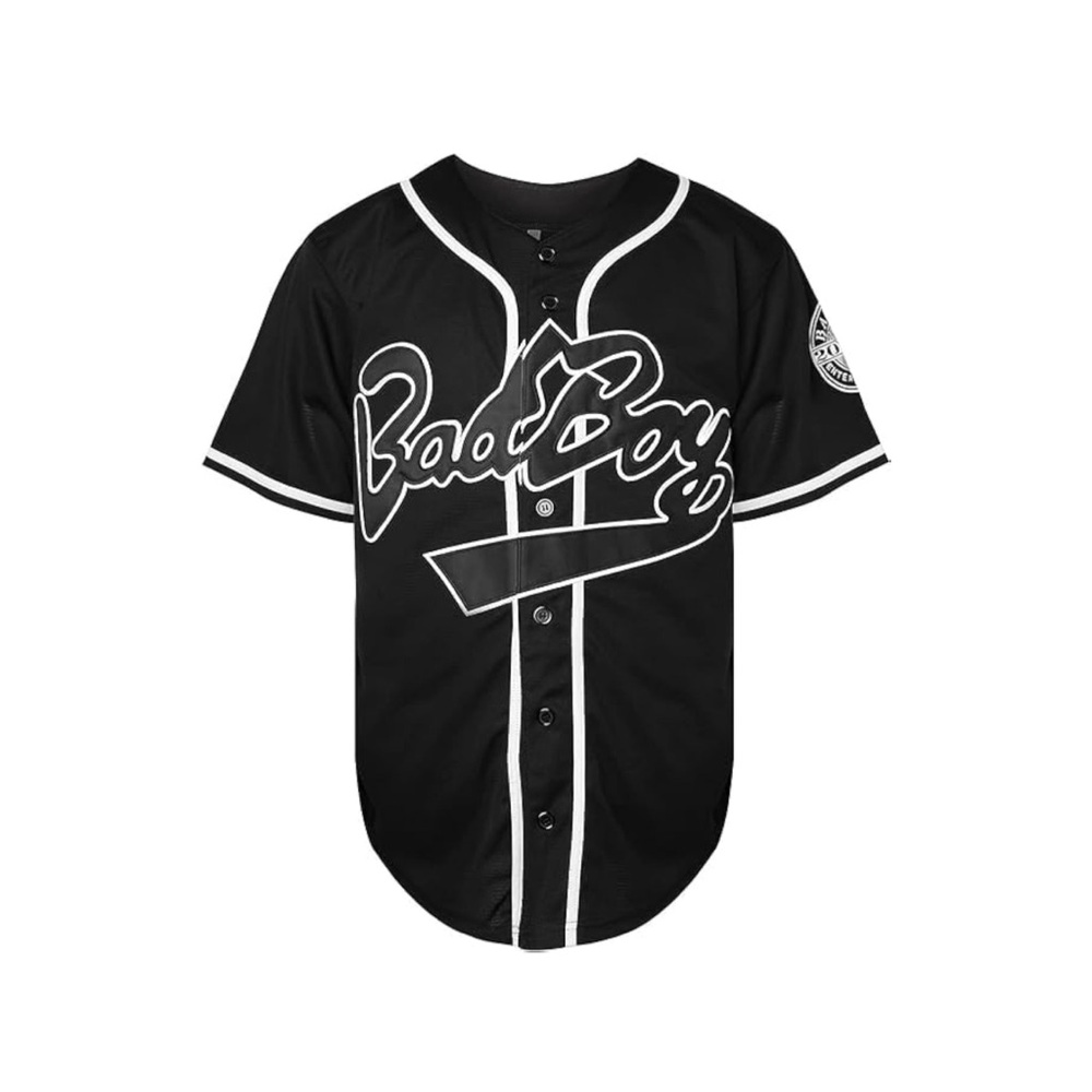 ✨ Bad Boy “9OS” Hip Hop Baseball Jersey Button-Up